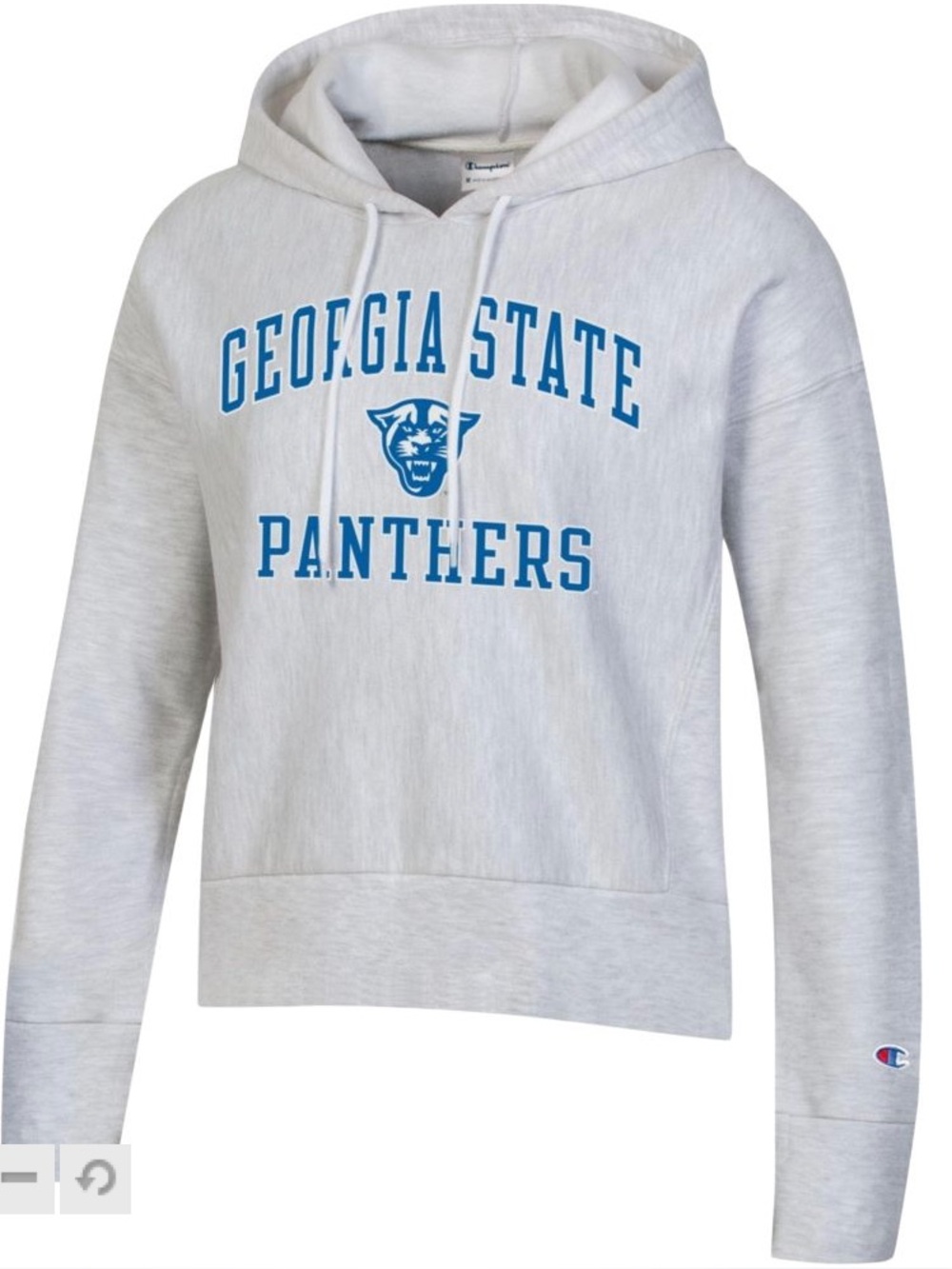 Champion Light Gray Georgia State Panthers Hoodie with Blue Logo